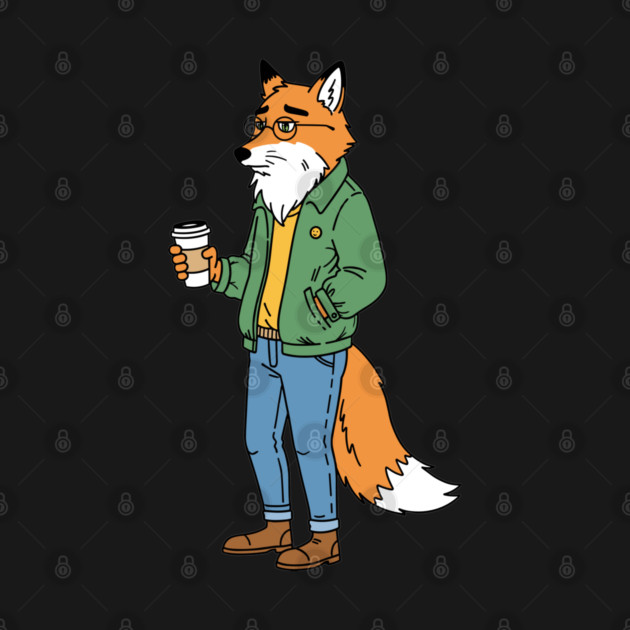 Sleepy Hipster Fox by enrynz