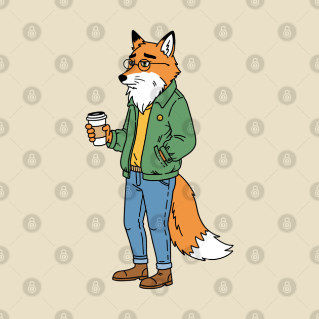 Sleepy Hipster Fox by enrynz