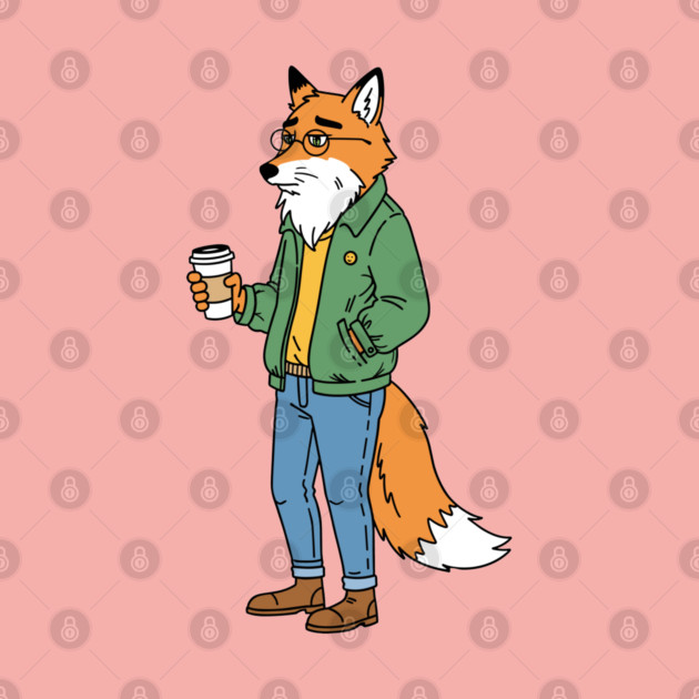 Sleepy Hipster Fox by enrynz