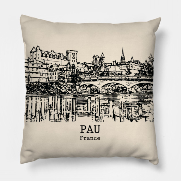 Pau - France Pillow by Lakeric