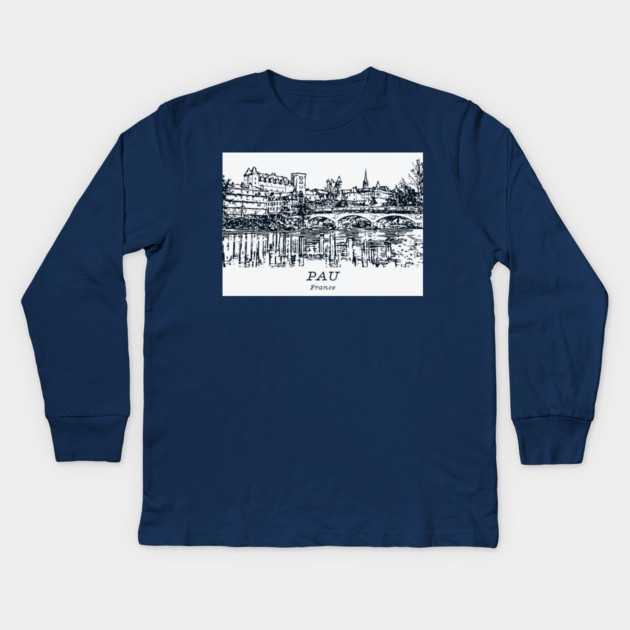 Pau - France Kids Long Sleeve T-Shirt by Lakeric