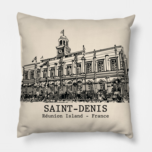 Saint-Denis - Réunion Island Pillow by Lakeric