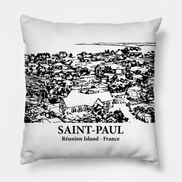 Saint-Paul - Réunion Island Pillow by Lakeric