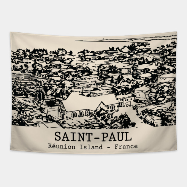 Saint-Paul - Réunion Island Tapestry by Lakeric