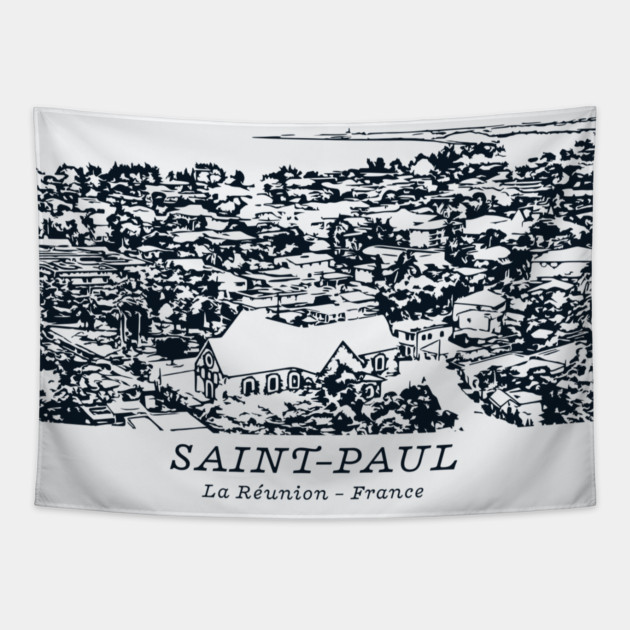 Saint-Paul - Réunion Island Tapestry by Lakeric