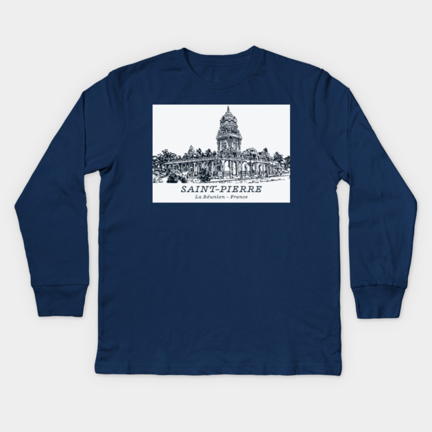Saint-Pierre - Réunion Island Kids Long Sleeve T-Shirt by Lakeric