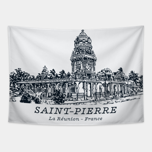 Saint-Pierre - Réunion Island Tapestry by Lakeric