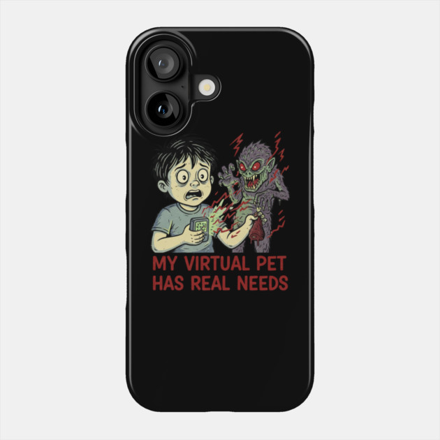 Nostalgic Design - My virtual pet has real Needs Phone Case by Randy 's Store