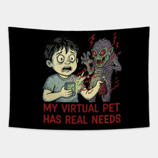 Nostalgic Design - My virtual pet has real Needs Tapestry