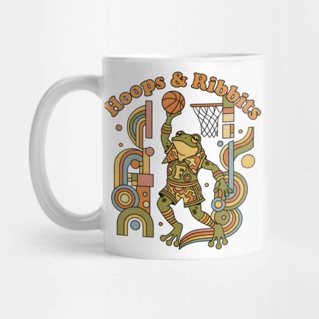 Basketball Frogs – Retro 1970s Cartoon by Vintage Retro Prints by RDR Design