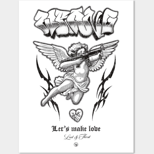 Street Cupid Wall Art by Wrongteeshirt