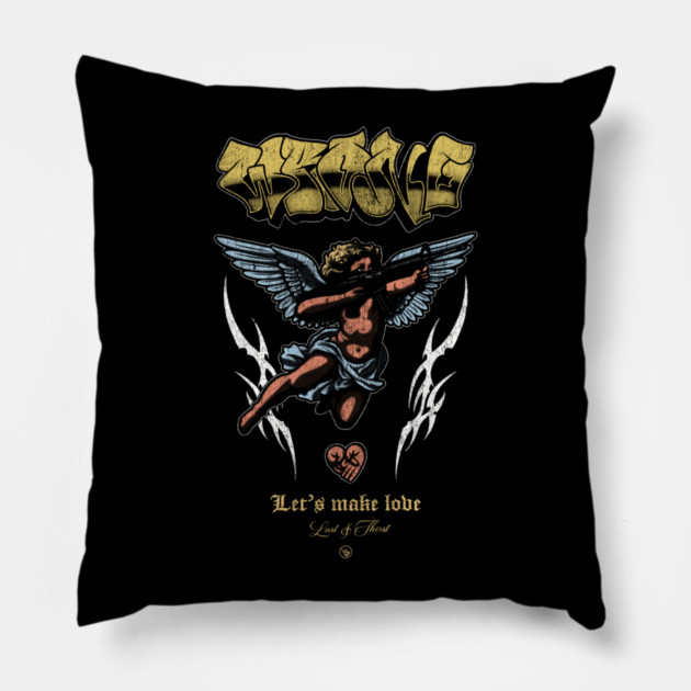 Love Angel Pillow by Wrongteeshirt