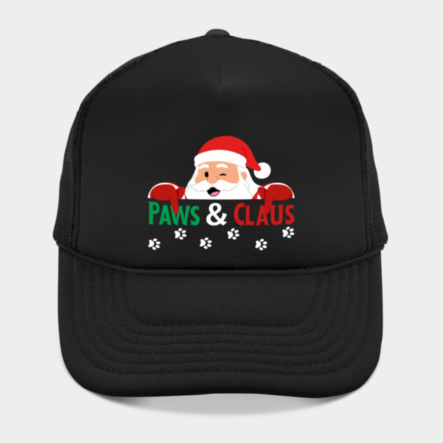 Paws And Claus Santa Christmas Paw Prints by Creatifly Graphic Tees