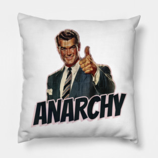 Anarchy Vintage Thumbs Up Guy Pillow