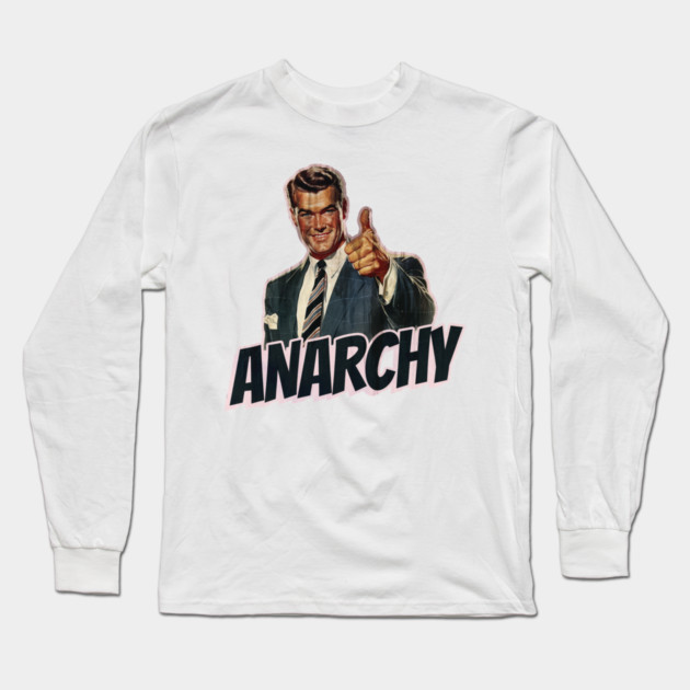 Anarchy Vintage Thumbs Up Guy Long Sleeve T-Shirt by Nonstop Shirts