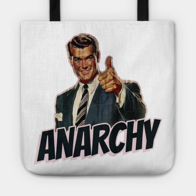 Anarchy Vintage Thumbs Up Guy Tote by Nonstop Shirts