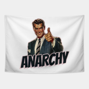 Anarchy Vintage Thumbs Up Guy Tapestry