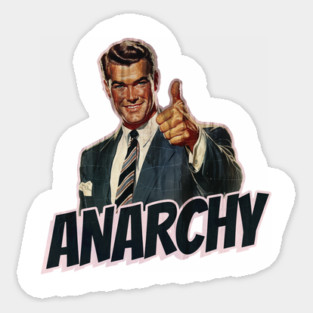 Anarchy Vintage Thumbs Up Guy Sticker