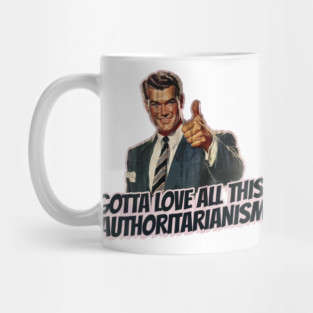 Authoritarianism Vintage Thumbs Up Guy Mug