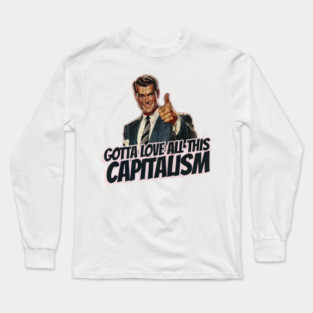 Capitalism Vintage Thumbs Up Guy Long Sleeve T-Shirt