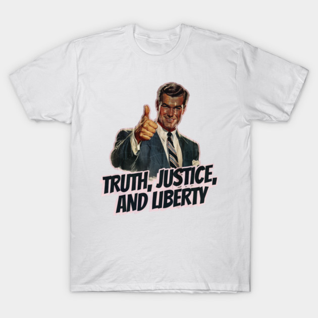 Truth, Justice, and Liberty Vintage Thumbs Up Guy T-Shirt by Nonstop Shirts