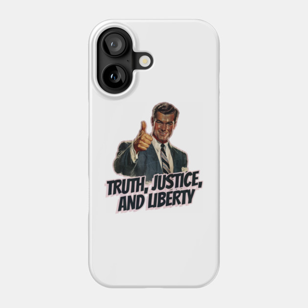 Truth, Justice, and Liberty Vintage Thumbs Up Guy Phone Case by Nonstop Shirts