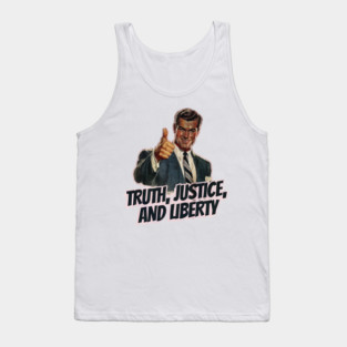 Truth, Justice, and Liberty Vintage Thumbs Up Guy Tank Top