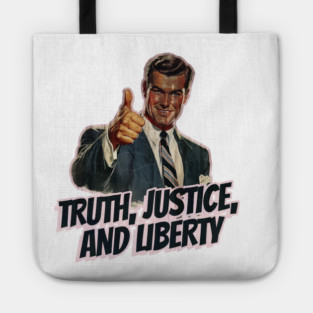 Truth, Justice, and Liberty Vintage Thumbs Up Guy Tote