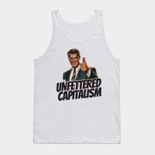 Unfettered Capitalism Vintage Thumbs Up Guy Tank Top