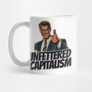 Unfettered Capitalism Vintage Thumbs Up Guy Mug
