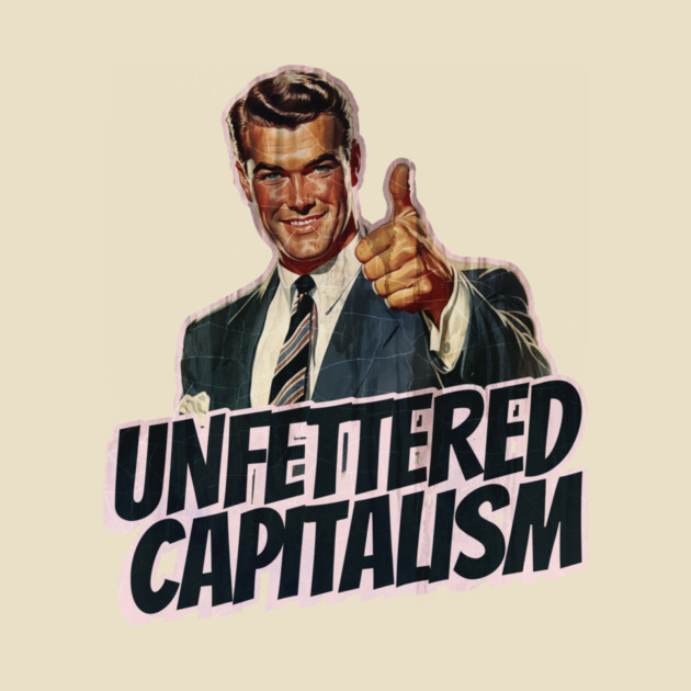 Unfettered Capitalism Vintage Thumbs Up Guy by Nonstop Shirts