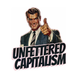 Unfettered Capitalism Vintage Thumbs Up Guy T-Shirt