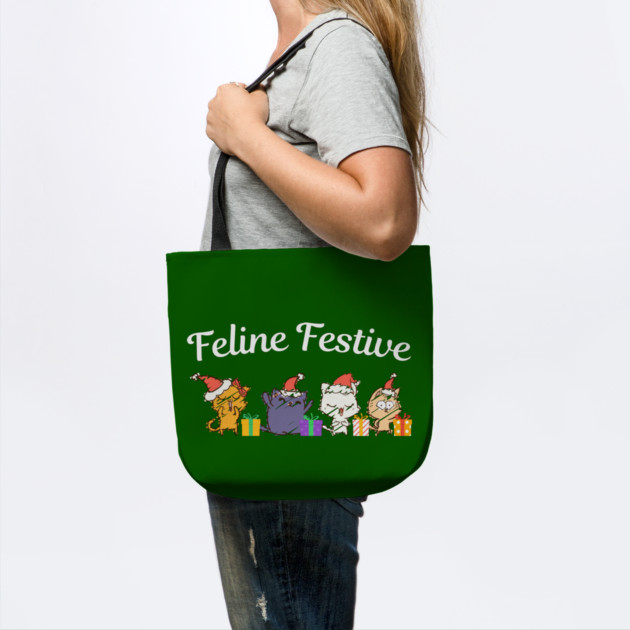 Feline Festive Christmas Cats With Gifts by Creatifly Graphic Tees