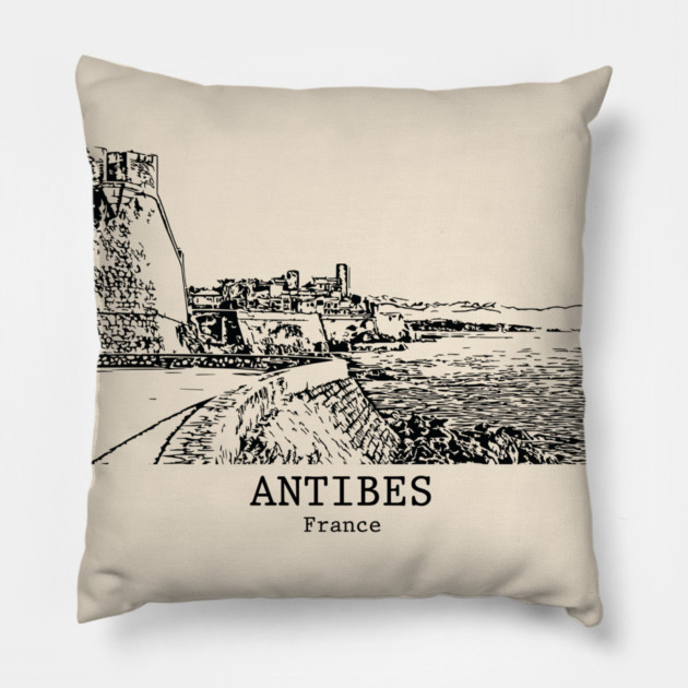 Antibes - France Pillow by Lakeric