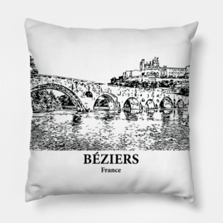 Béziers - France Pillow