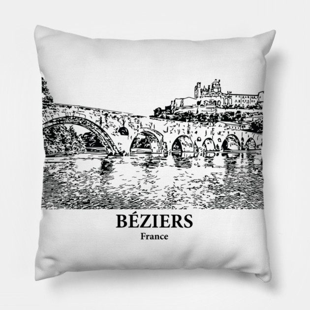 Béziers - France Pillow by Lakeric