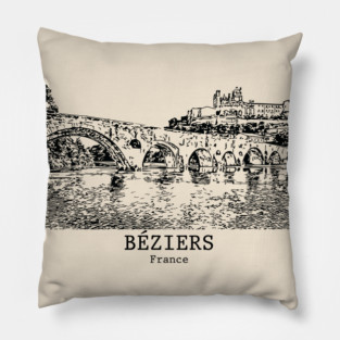 Béziers - France Pillow