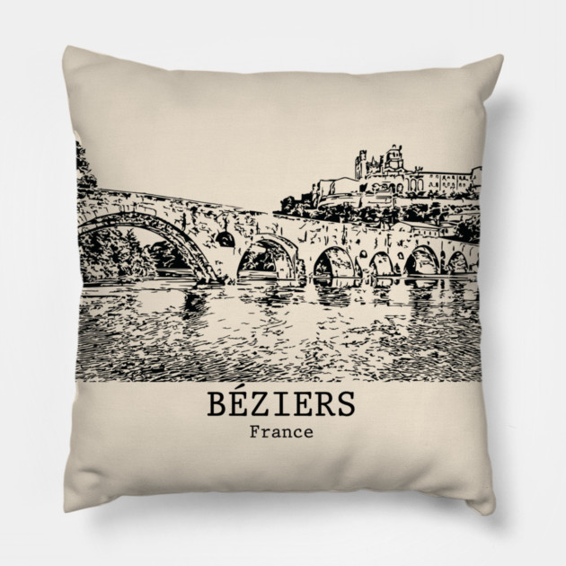 Béziers - France Pillow by Lakeric