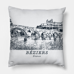 Béziers - France Pillow
