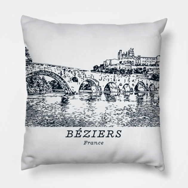 Béziers - France Pillow by Lakeric
