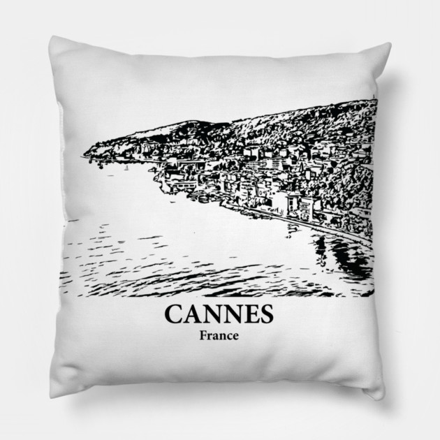 Cannes - France Pillow by Lakeric