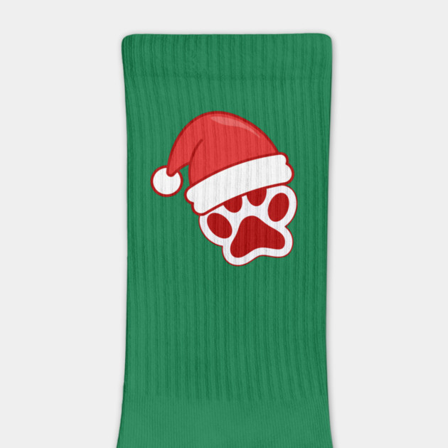 Santa Paw Print Christmas Pet Lover by Creatifly Graphic Tees