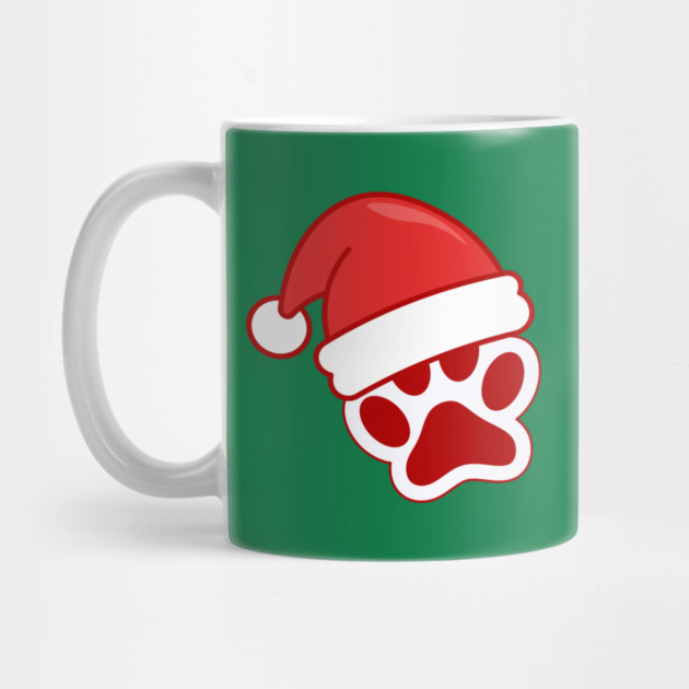 Santa Paw Print Christmas Pet Lover by Creatifly Graphic Tees