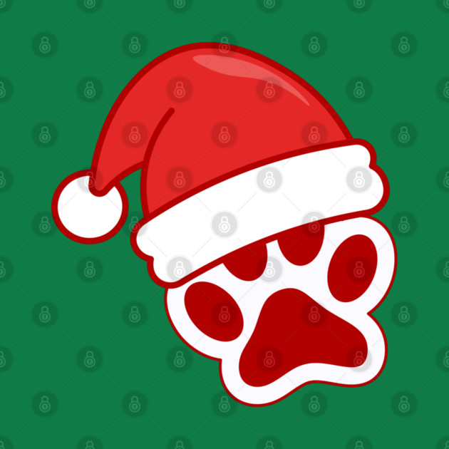 Santa Paw Print Christmas Pet Lover by Creatifly Graphic Tees