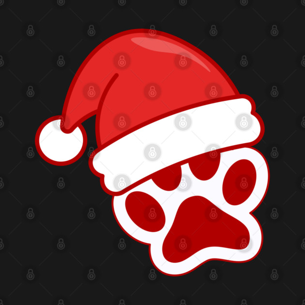 Santa Paw Print Christmas Pet Lover by Creatifly Graphic Tees