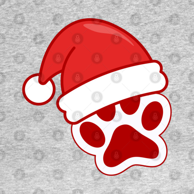 Santa Paw Print Christmas Pet Lover by Creatifly Graphic Tees