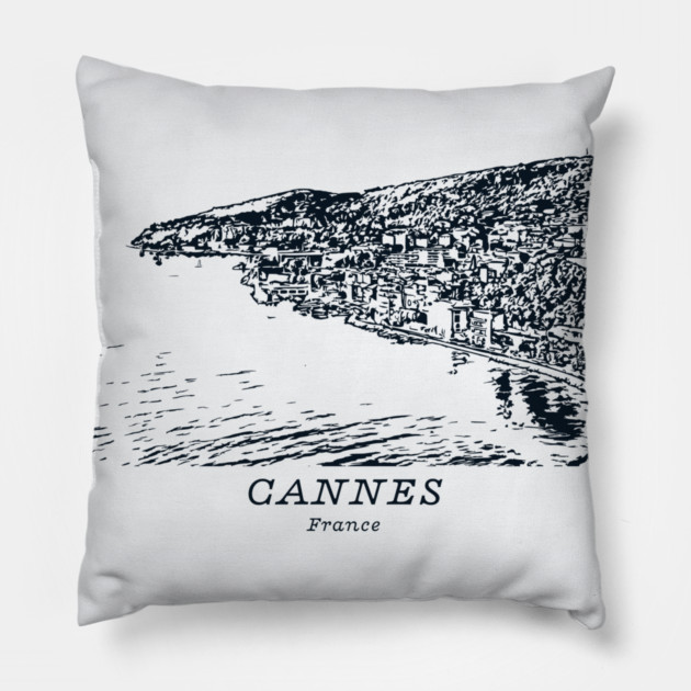 Cannes - France Pillow by Lakeric