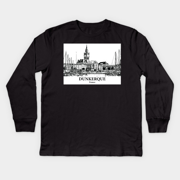 Dunkerque - France Kids Long Sleeve T-Shirt by Lakeric