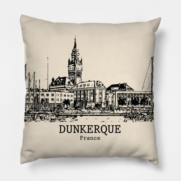 Dunkerque - France Pillow by Lakeric
