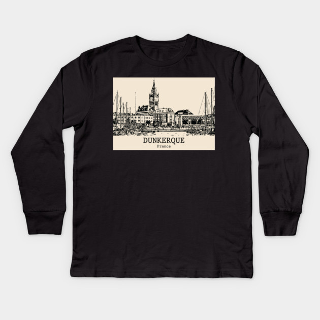 Dunkerque - France Kids Long Sleeve T-Shirt by Lakeric